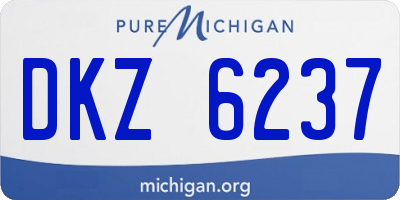 MI license plate DKZ6237