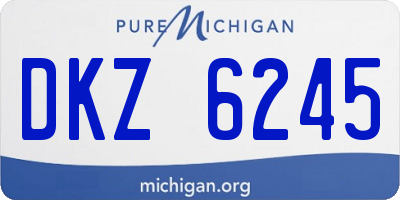 MI license plate DKZ6245