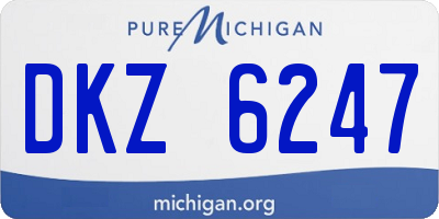 MI license plate DKZ6247