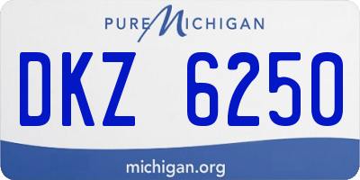 MI license plate DKZ6250