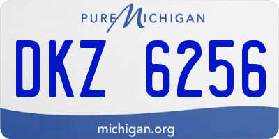 MI license plate DKZ6256