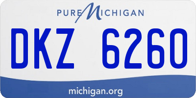 MI license plate DKZ6260
