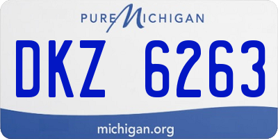 MI license plate DKZ6263