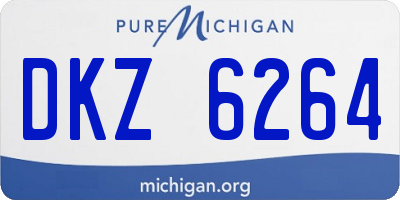 MI license plate DKZ6264