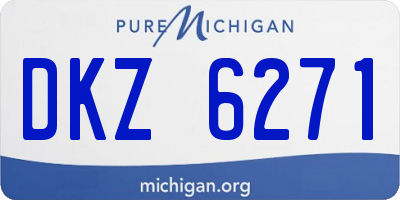 MI license plate DKZ6271