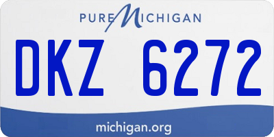 MI license plate DKZ6272
