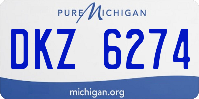 MI license plate DKZ6274
