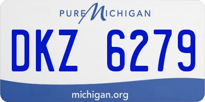 MI license plate DKZ6279