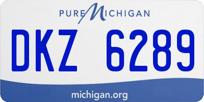 MI license plate DKZ6289