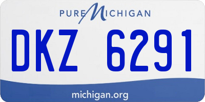MI license plate DKZ6291