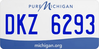 MI license plate DKZ6293