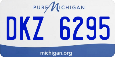 MI license plate DKZ6295