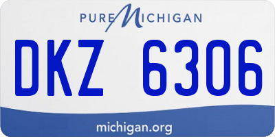 MI license plate DKZ6306