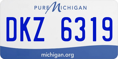 MI license plate DKZ6319