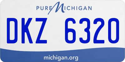 MI license plate DKZ6320