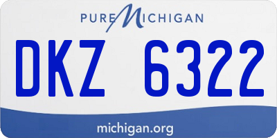 MI license plate DKZ6322