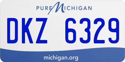 MI license plate DKZ6329