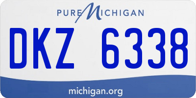 MI license plate DKZ6338