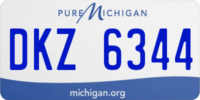 MI license plate DKZ6344