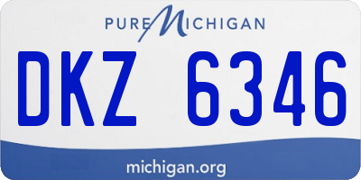 MI license plate DKZ6346