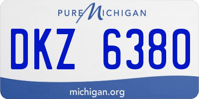 MI license plate DKZ6380
