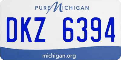 MI license plate DKZ6394