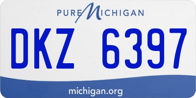 MI license plate DKZ6397