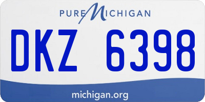 MI license plate DKZ6398