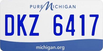 MI license plate DKZ6417