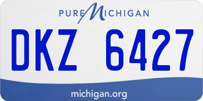 MI license plate DKZ6427