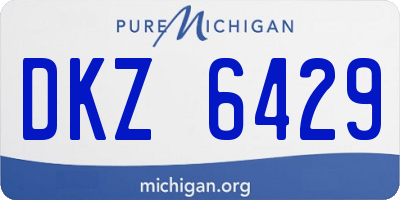 MI license plate DKZ6429