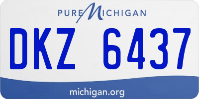 MI license plate DKZ6437