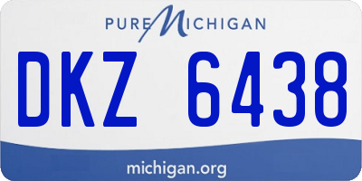 MI license plate DKZ6438