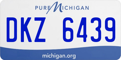 MI license plate DKZ6439