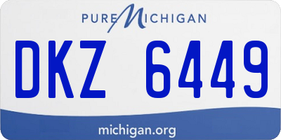 MI license plate DKZ6449