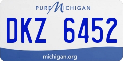 MI license plate DKZ6452
