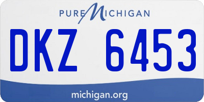 MI license plate DKZ6453