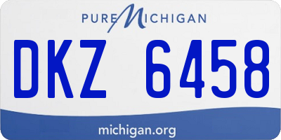 MI license plate DKZ6458