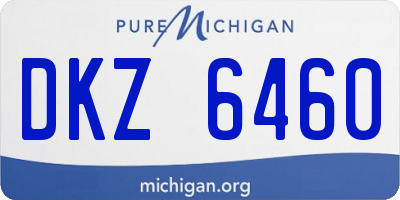 MI license plate DKZ6460