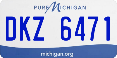 MI license plate DKZ6471
