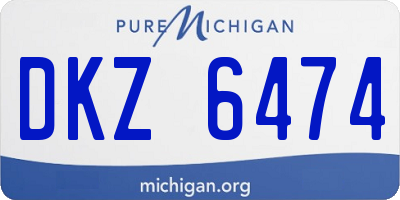 MI license plate DKZ6474
