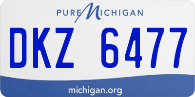MI license plate DKZ6477