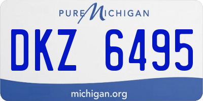 MI license plate DKZ6495