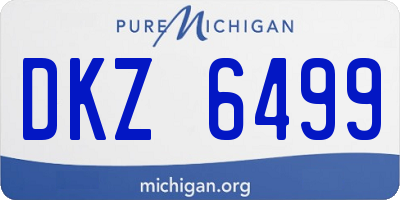 MI license plate DKZ6499