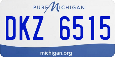 MI license plate DKZ6515