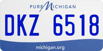 MI license plate DKZ6518