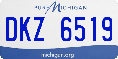 MI license plate DKZ6519
