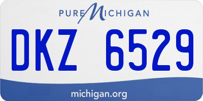 MI license plate DKZ6529