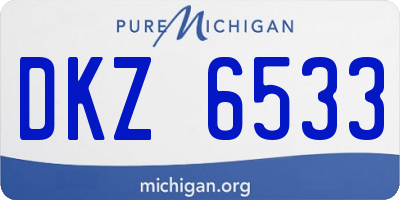 MI license plate DKZ6533