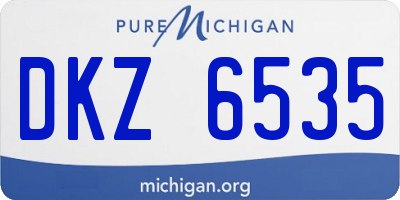 MI license plate DKZ6535